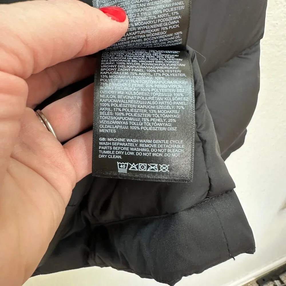 The North Face Bedford Black Down Parka Winter Hooded Jacket Coat Mens XXL NEW